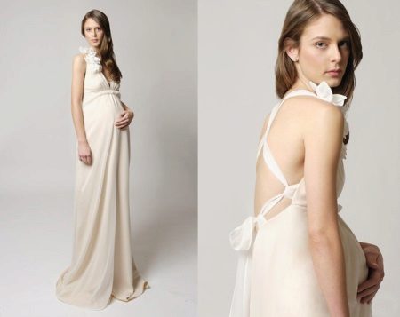Maternity Wedding Dress with Open Back