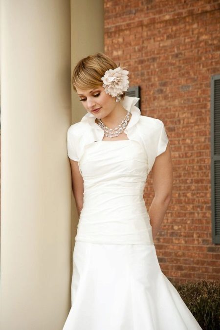 Wedding dress with a bolero