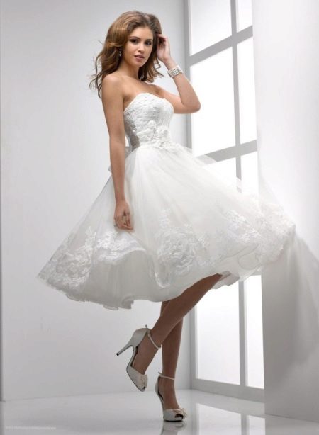 New look style midi wedding dress
