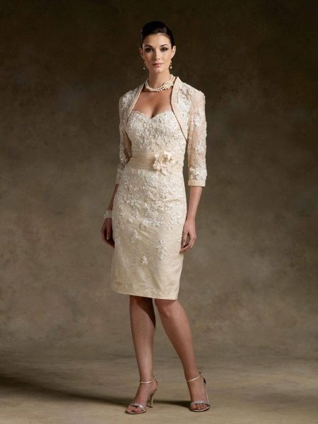 Midi Wedding Dress with Bolero