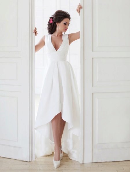 Wedding dress midi to the knee