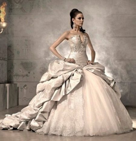 Magnificent rococo style wedding dress
