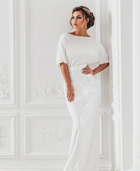 Closed top wedding dress