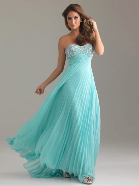 Empire Style Mint Wedding Dress