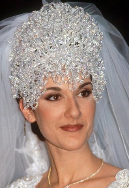 Wedding headdress Celine Dion