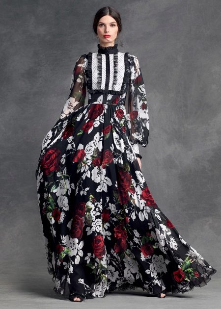 Flower evening dress