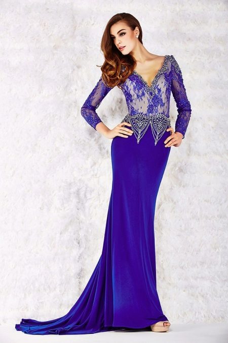 Angela & Alison blue evening dress