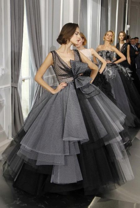 Fluffy evening dress