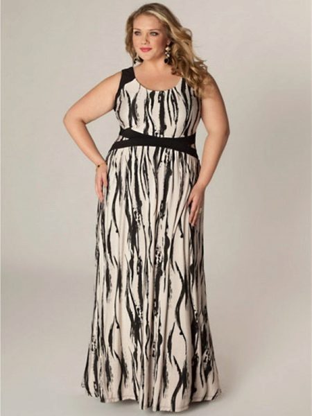 Evening summer dress for full