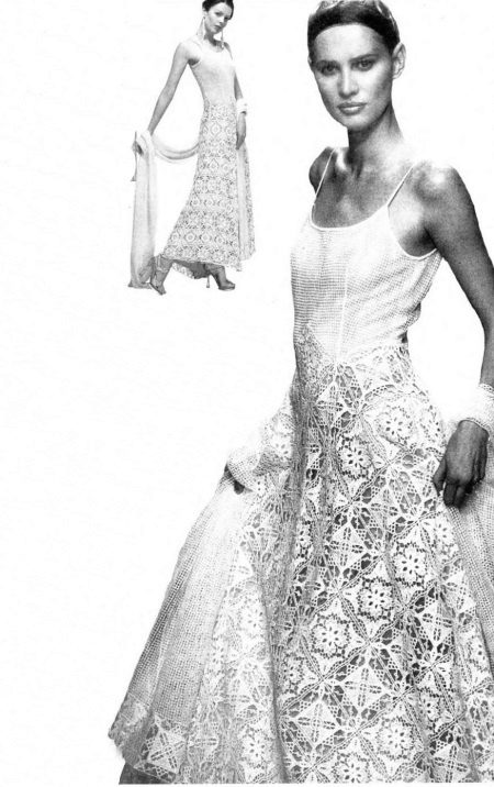 Crochet knitted wedding dress from the magazine