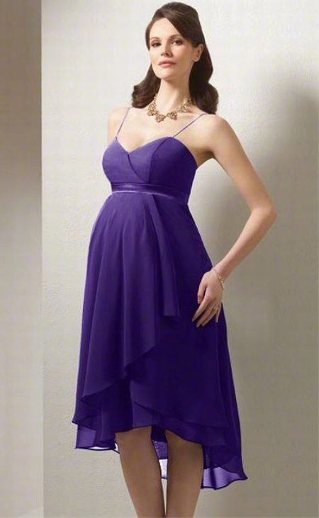 Lilac maternity evening dress