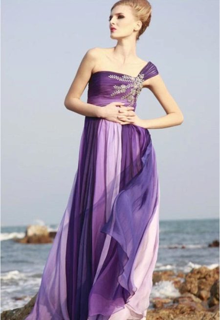 Lilac, purple and lavender in evening dress