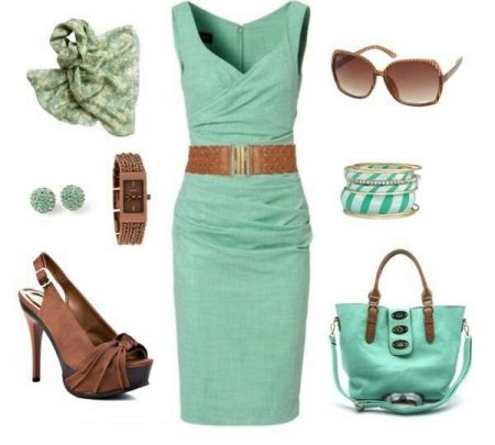 Mint dress - business style image