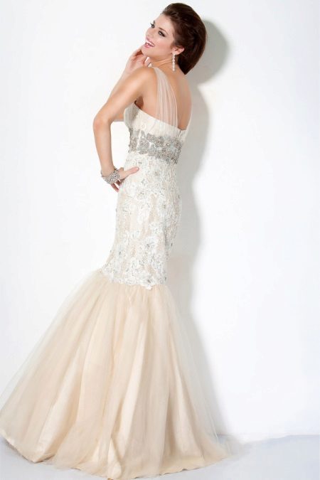 Evening dress mermaid with clutch