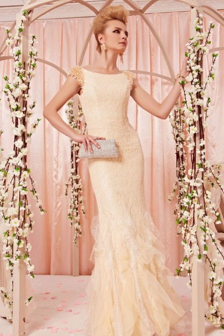 black evening dress from guipure