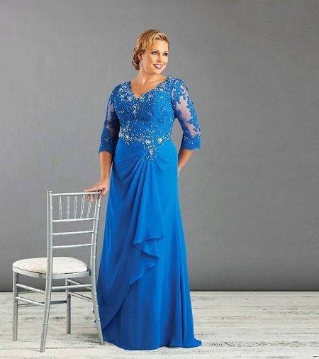 Bright evening dress for mother of the bride