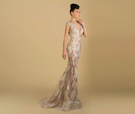Evening dress mermaid with sequins