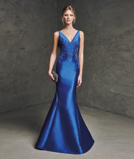 Evening dress mermaid from satin