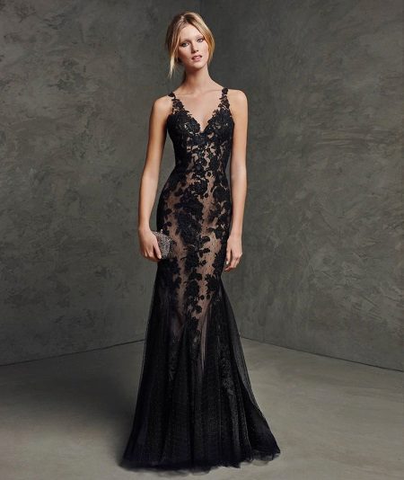 Lace Mermaid Evening Gown
