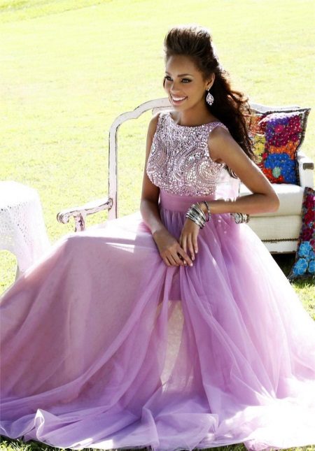 Light purple evening dress
