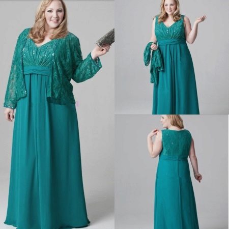 Emerald dress for full