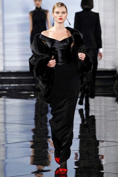 Black evening mermaid dress