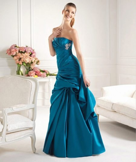 Turquoise wedding dress