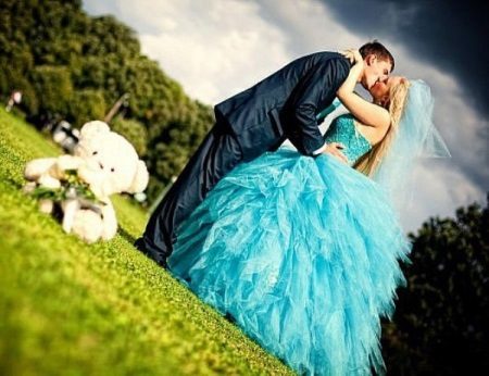 Wedding dress turquoise