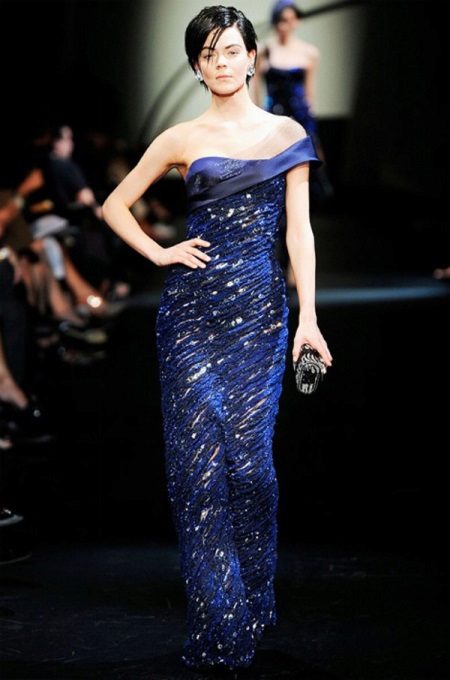 Blue evening dress from Armani
