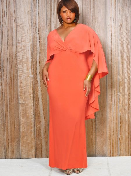 Elegant evening dress for large size to the floor