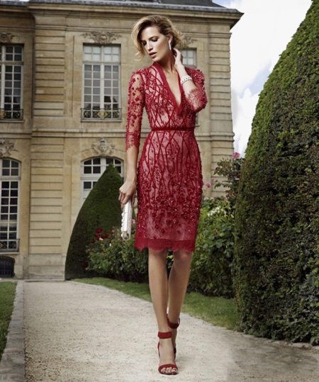 Beautiful red short evening dress