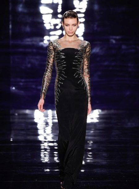 Evening dress with embroidery by Reem Acra