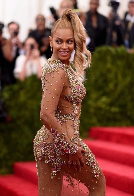 Beyonce evening dress in the style of nude 2015