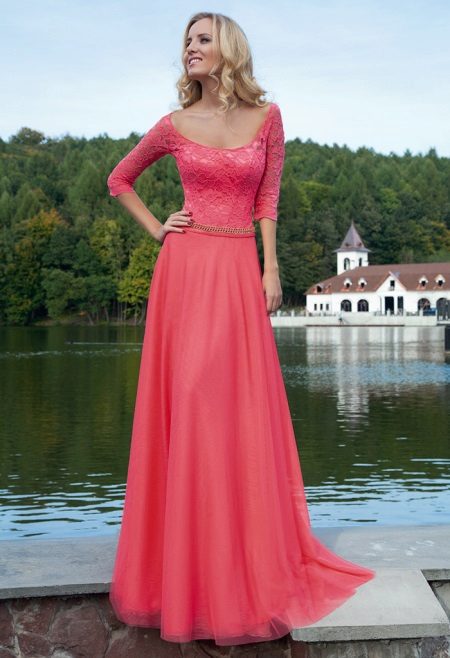 Evening dress from Oksana Mukha with lace corset