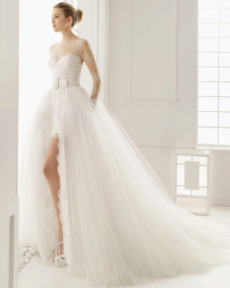 Wedding dress 2016 with a slit