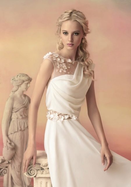 One shoulder wedding dress