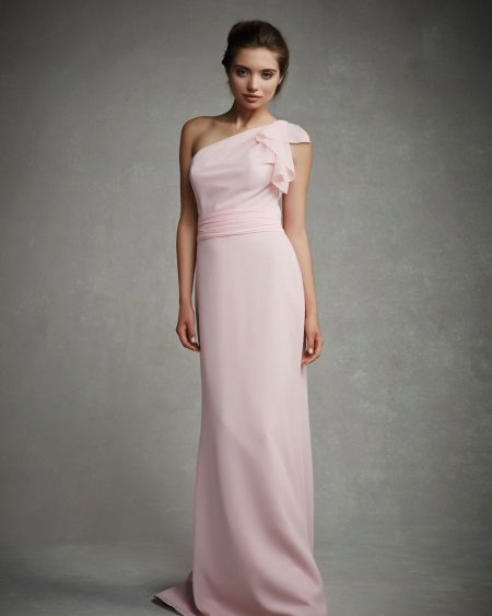 One shoulder evening dress for prom