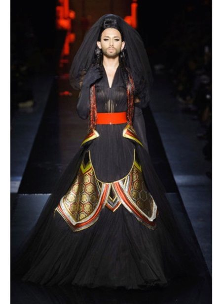 Wedding black and red dress