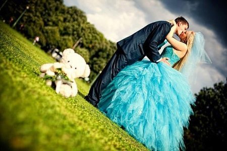 Wedding magnificent dress blue