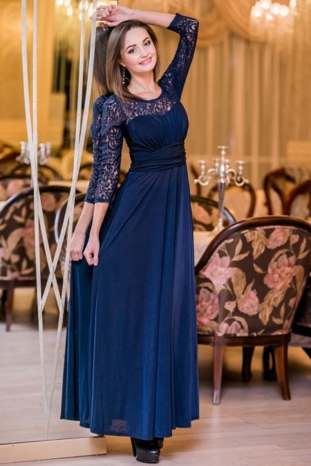 Evening dress 50 size with lace