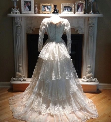 The dress is lace old