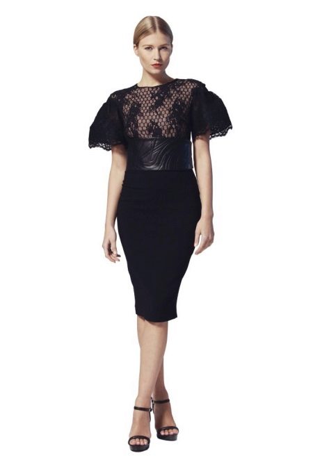 Evening dress for the New Year with sleeves puffs