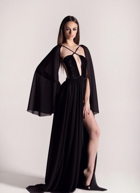 Sexy evening dress with a bolero
