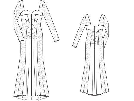 Sketch of an evening dress to the floor