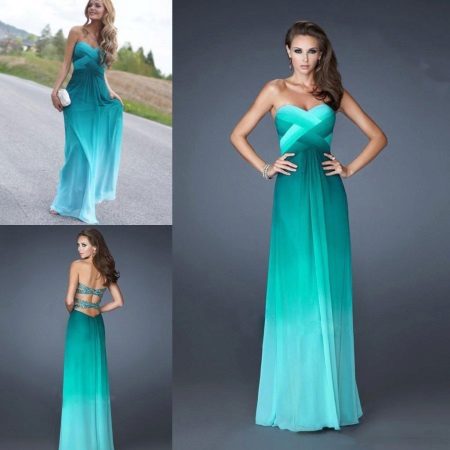 Turquoise green dress