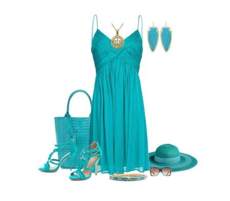 Turquoise dress accessories