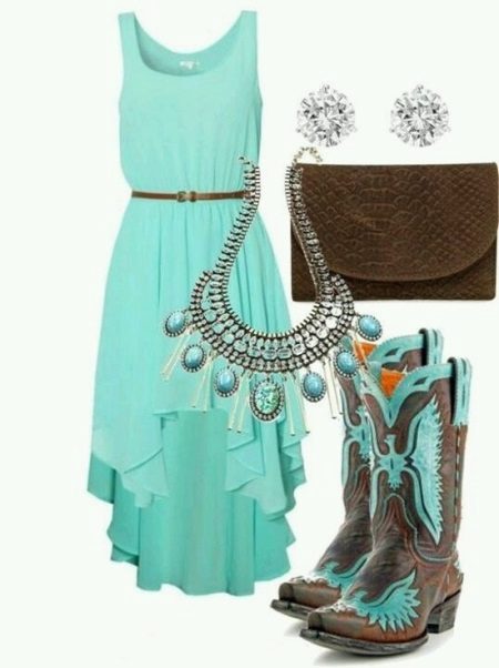 Turquoise dress accessories