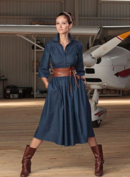 Denim dress for special occasions