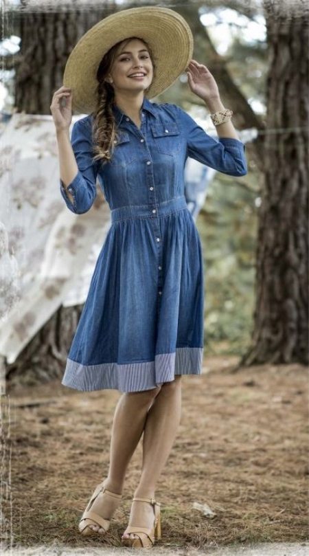 Midi Denim Midi Dress