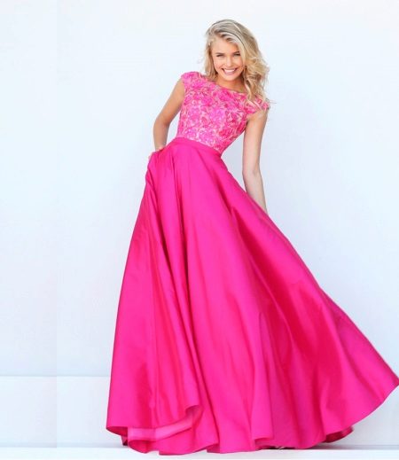 The combination of dress fuchsia